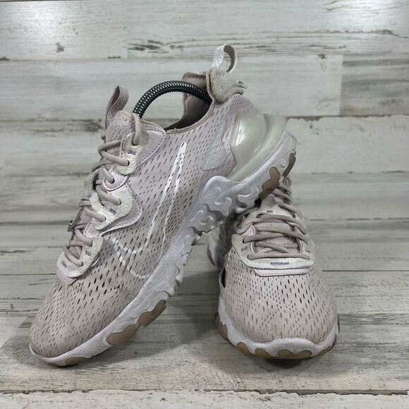 Nike Womens React Vision Sneakers Venice Pull On Tab Lace Up Running Gray Size 1 - Picture 5 of 10